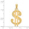 Black Bow Jewelry 14k Yellow Gold Dollar Sign Pendant, 17 x 34mm - 4 of 4