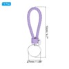 Unique Bargains Braided PU Leather Keychain with Stainless Steel Key Ring - 2 of 3