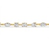 Pompeii3 8Ct Mixed Cut Diamond Tennis Bracelet 7" 14k Yellow Gold Lab Created - 3 of 4