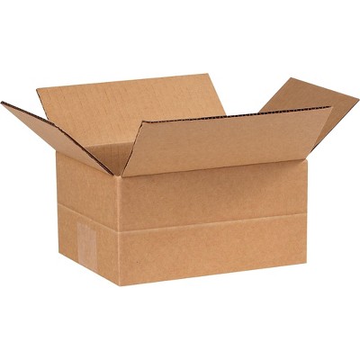 The Packaging Wholesalers 8" x 6" x 4" Multi-Depth Shipping Boxes Brown 25/Bundle (MD864) BS080604MD