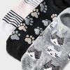 Women's Cats 3pk Liner Socks - Heather Gray/White/Black 4-10 - 3 of 3