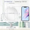Vanity Makeup Mirror with Stand, 1X/15X Magnification Double Sided 360 Degree Swivel - 2 of 4