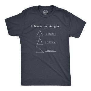 Mens Name The Triangles Funny Math T Shirt Sarcasm Novelty I Love Math Graphic - Crazy Dog Men's T Shirt - 1 of 4