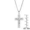 Steeltime 24" Stainless steel layered crucifix pendant. Color Options: Silver. Gold - 3 of 4