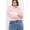 Women's Plus Size Angelica Faux Fur Crop Jacket - ballet pink | CITY CHIC - 4 of 4