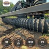 Field Tuff 5' 3 Point Cultipacker, 26 Cast Iron Packer Wheels, 60" Working Width, Fits Category 1 Hitch, Ideal for ATV/Tractor Lawn Attachments, Black - 3 of 4