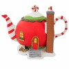 Department 56 Villages 5.0 Inch Peppermint Tea Shop North Pole Building Glistening Snow Village Buildings - 2 of 3