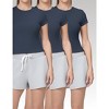 Spruce Fashion Set of 3 Women's Essential Summer High Stretch Performance Moisture-Wicking T-Shirts - 3 of 4