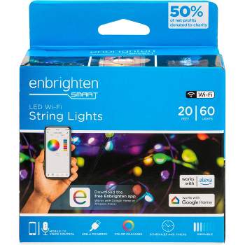 20' 4pc Tray Wi-Fi String Fairy Lights Red/Green/Blue - Enbrighten