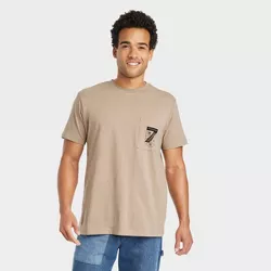 Houston White Adult Logo Short Sleeve T-Shirt - Tan