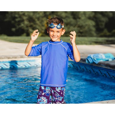 City Threads Boys UPF 50+ Short Sleeve Rashguard - White, 4Y — фото 3