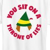 Women's - ELF - Christmas Family Set Throne Of Lies Short Sleeve Graphic T-Shirt - 2 of 4