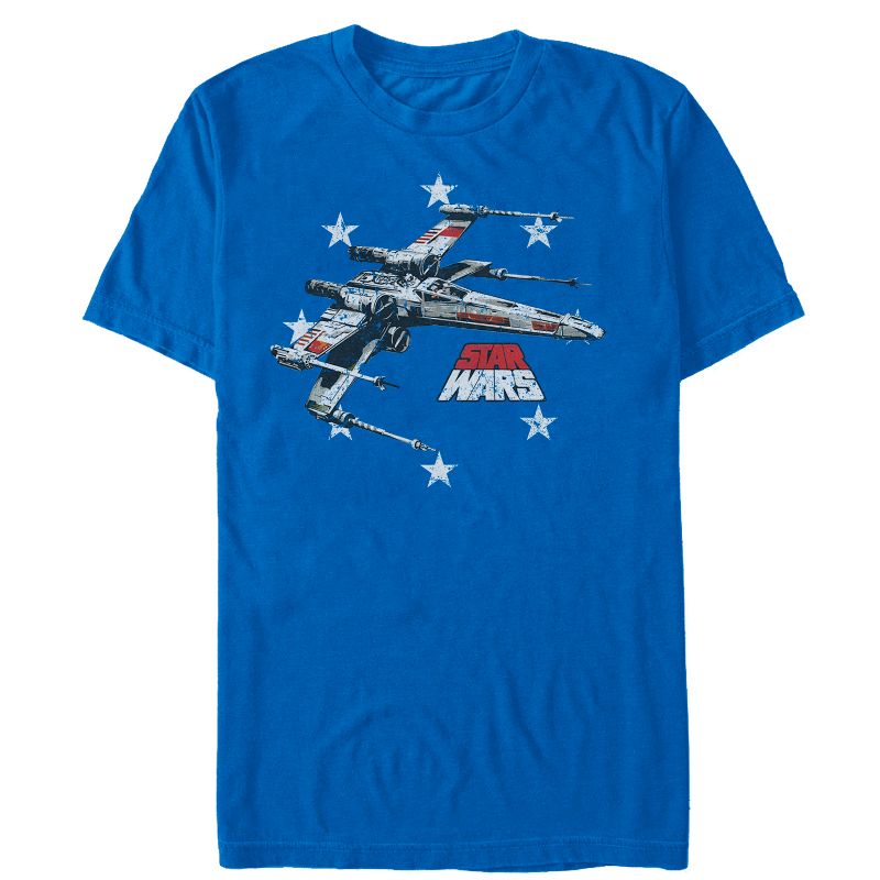 Men's Star Wars Fourth of July  X-Wing Stars T-Shirt, 1 of 5