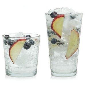 Libbey Hoops 16 Piece Tumbler and Rocks Glass Set - 1 of 4