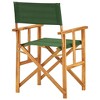 vidaXL Chair Natural wood and green Solid acacia wood and polyester - 4 of 4