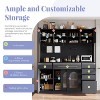 63" Buffet with Hutch, Large Farmhouse Storage Cabinet with 6 Drawers, 5 Cabinets, Adjustable Shelves, Pegboard & Towel Rack - 4 of 4