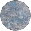 Denim Blue And Gray Abstract Washable Indoor Outdoor Area Rug - 4 of 4