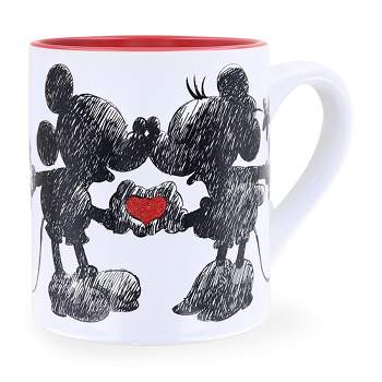 Silver Buffalo Disney Mickey Mouse Aw Shucks Ceramic Camper Mug | Holds  20 Ounces