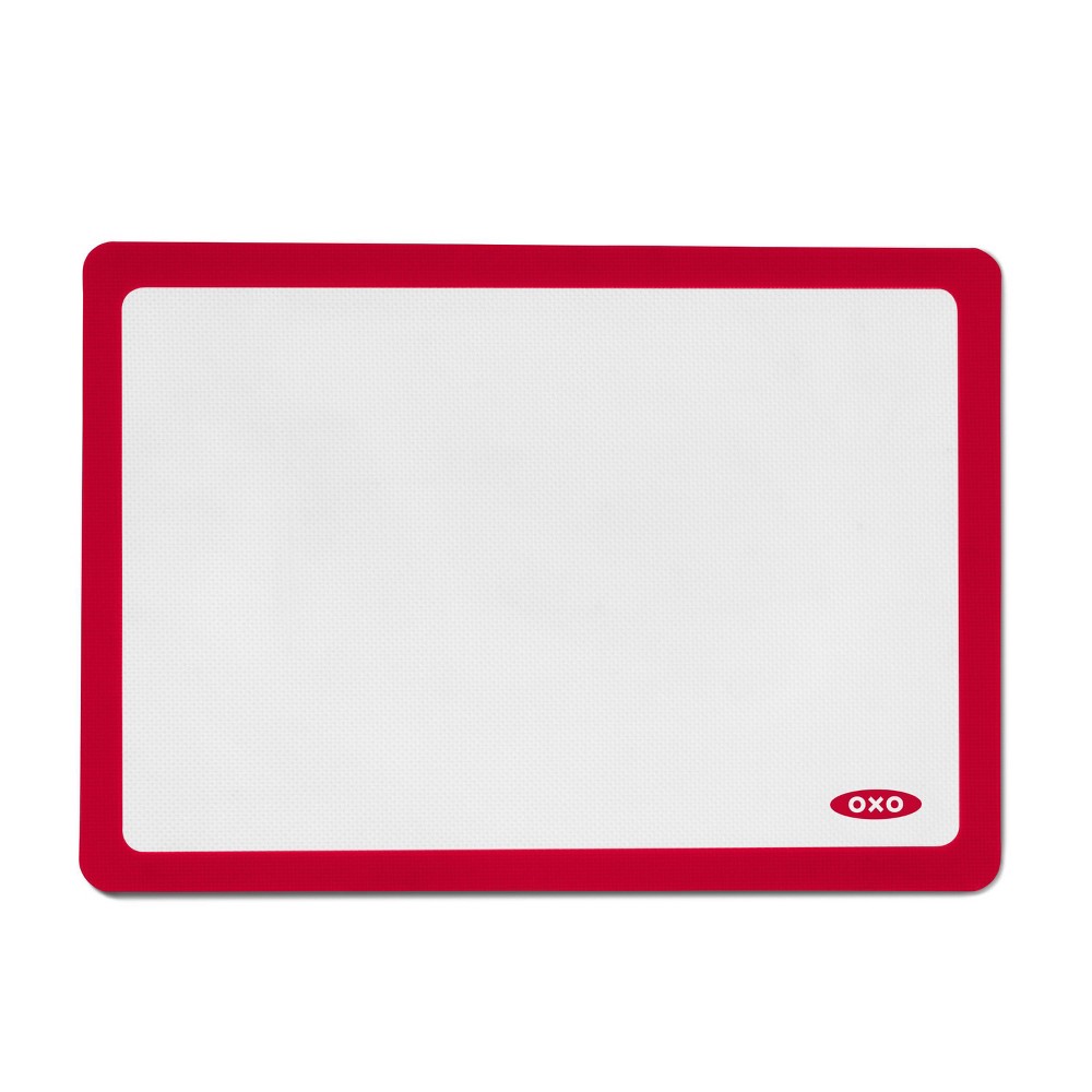 OXO 11.5"x16.5" Silicone Baking Mat: Oven & Dishwasher Safe, Red, Rectangle, Pastry & Oven Mat