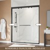 MAYEERTY 8mm Tempered Glass Double Sliding Shower Door - 4¡± Adjustable Width, Dual-Tone Aluminum Frame - 2 of 4
