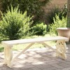 vidaXL Sturdy Fir Wood Patio Bench - Comfortable Outdoor Seating with Wagon Wheel Armrest Design, 242.5 lb Load, for Garden/Terrace - 2 of 4