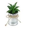 Northlight 6" Tropical Artificial Plant in Tin Planter - Green/Silver - image 2 of 3