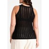ELOQUII Women's Plus Size Crochet Knitted Tank - 3 of 4