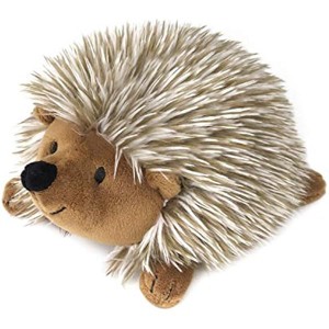 Pawaboo Plush Dog Toy, Non-Toxic Super Soft Faux-Fur Hedgehog Dog Toy Squeak Aninal Toy Stuffed Biting Training Playing Toys for Dog Puppy, Brown - 1 of 1