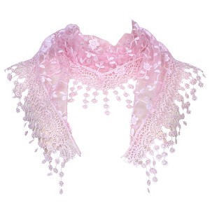 INSPIRE CHIC Lace Mantilla Tulle Triangle Head Covering Church Veil Scarves 1Pc - 1 of 4