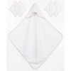 American Soft Linen Turkish Baby Toddler Hooded Bath Towel Set, 100% Cotton Soft Fluffy Baby Toddler Hooded After Shower Towels - 2 of 4