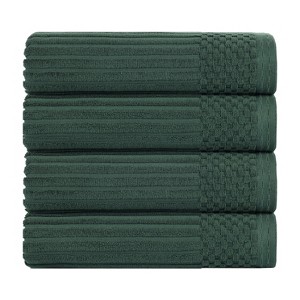 Modern Ribbed Cotton  Assorted Towel Set by Blue Nile Mills - 1 of 4