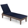 Tangkula 2PCS Patio Lounge Chair Recliner Chair w/ 3-Position Adjustable Backrest & Cushion Brown & Blue - 3 of 4