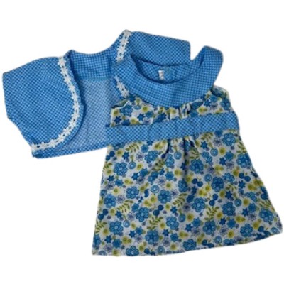 Doll Clothes Superstore Handmade Floral Dress with Short Sleeve Jacket for 15-16" Baby & Cabbage Patch Dolls