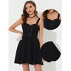 Allegra K Women's Gothic Steampunk Lace Up Mini Sleeveless Cami Dress - 2 of 4