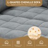 L Shape Sofa Couch,  76 Inch Chenille Sectional Sofa with Storage, Small Couch for Living Room Apartment - 4 of 4