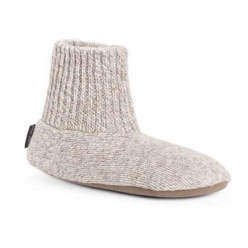 Muk Luks Men's Morty Ragg Wool Slipper Sock-natural M (8.5-9.5) : Target