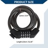 Unique Bargains Bicycle Lock Adjustable Bike Chain Lock 5 Digit Resettable Bike Cable Lock Black - 4 of 4
