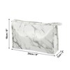 Unique Bargains Makeup Bag Cosmetic Travel Bag Make Up Brush Organizer Bag Marble Makeup Storage Toiletry Bag for Women 9"x3"x6" 1 Pcs - 4 of 4