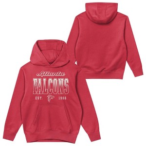 NFL Atlanta Falcons Girls' Washed Fleece Hooded Sweatshirt - 1 of 3