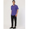 Lars Amadeus Men's Short Sleeves Polka Dots Button Down Dress Shirt - image 4 of 4