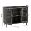 Aheaplus Sideboard Buffet with Charge Station and LED Light, Farmhouse Bar Cabinet with Wine Holder - 2 of 4
