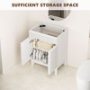 ROOMTEC 24 in. Bathroom Vanity, Mid-Century Cabinet with 2 Soft-Close Doors, Freestanding, Wood Grain Laminate, Walnut (Sink Not Included) - 4 of 4