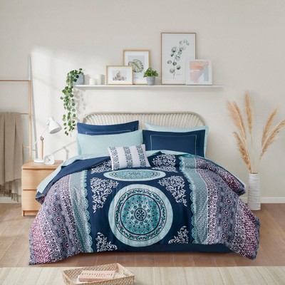Stylish Boho Print Comforter Set, All Season Home Textile for Modern Bedroom Decor