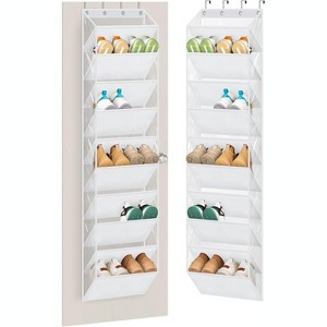 Over-The-Door Shoe Organizer with Deep Pockets - Clear Hanging Storage Rack for Sneakers, Boots, Space-Saving Design - 1 of 4