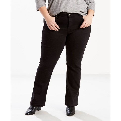 Levi's® Women's Plus Size Mid-rise Classic Straight Jeans - Soft Black 26 :  Target