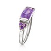 Ross-Simons Purple Turquoise and 0.10 ct. t.w. Amethyst Ring in Sterling Silver - 3 of 4