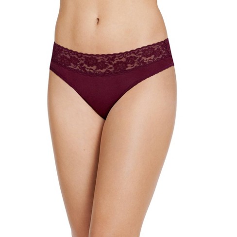 Jockey Women's Cotton Stretch Lace Hipster L Black Currant : Target
