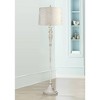 360 Lighting Vintage Shabby Chic Floor Lamp 60" Tall Antique White Washed Off White Washed Silver Drum Shade for Living Room Bedroom Office - 2 of 4