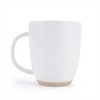 Elanze Designs Raw Clay Bottom White 13 ounce Ceramic Coffee Mugs Set of 4 - 2 of 4