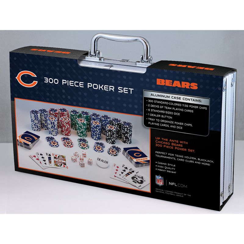 MasterPieces Casino Style 300 Piece Poker Chip Set - NFL Chicago Bears, 5 of 9